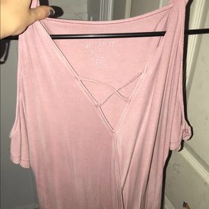American eagle off the shoulder soft and sexy top